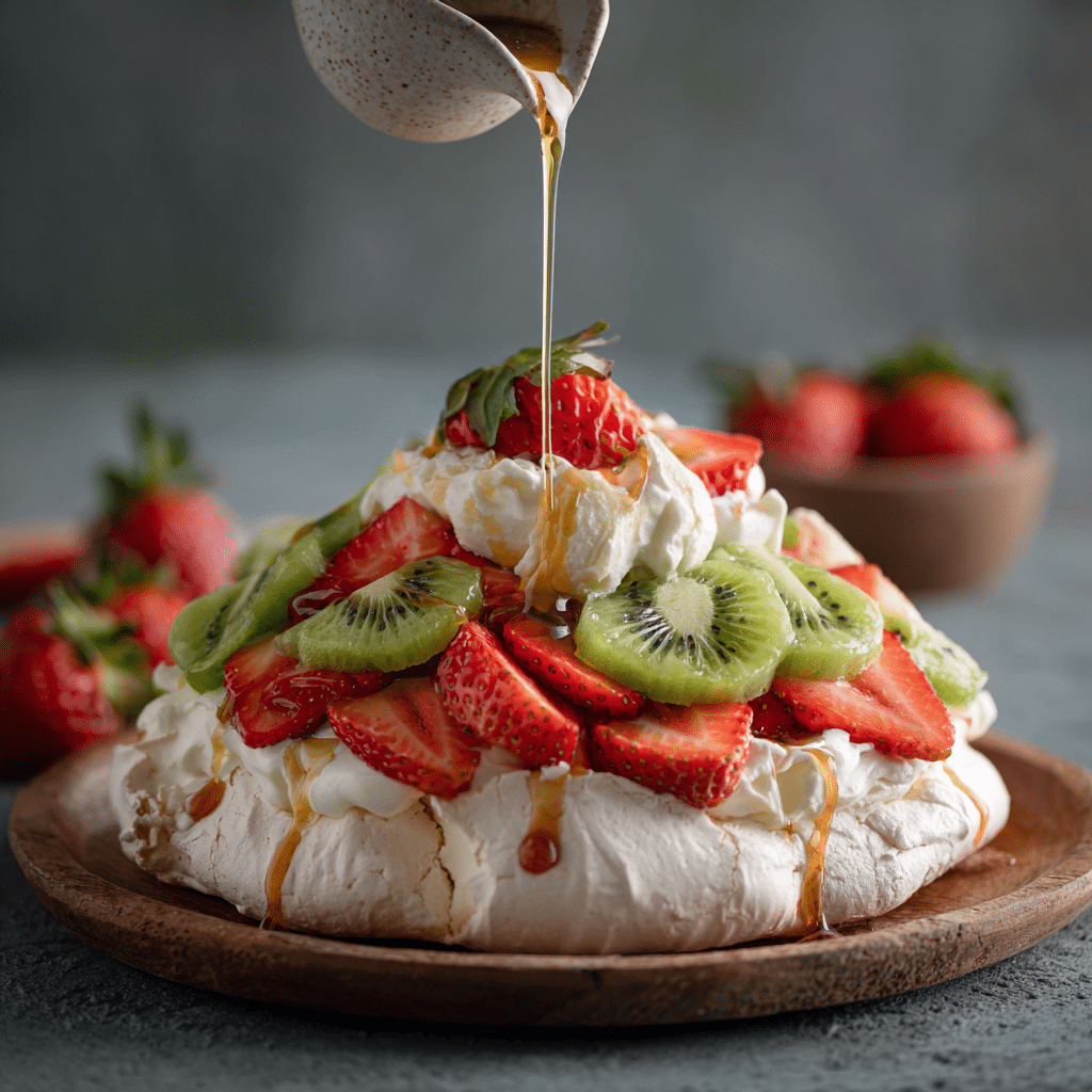 Pavlova topping ingredients laid out